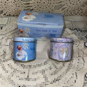 Vintage Precious Moments 'Blessings From Above' Scented Tin Candle Duo